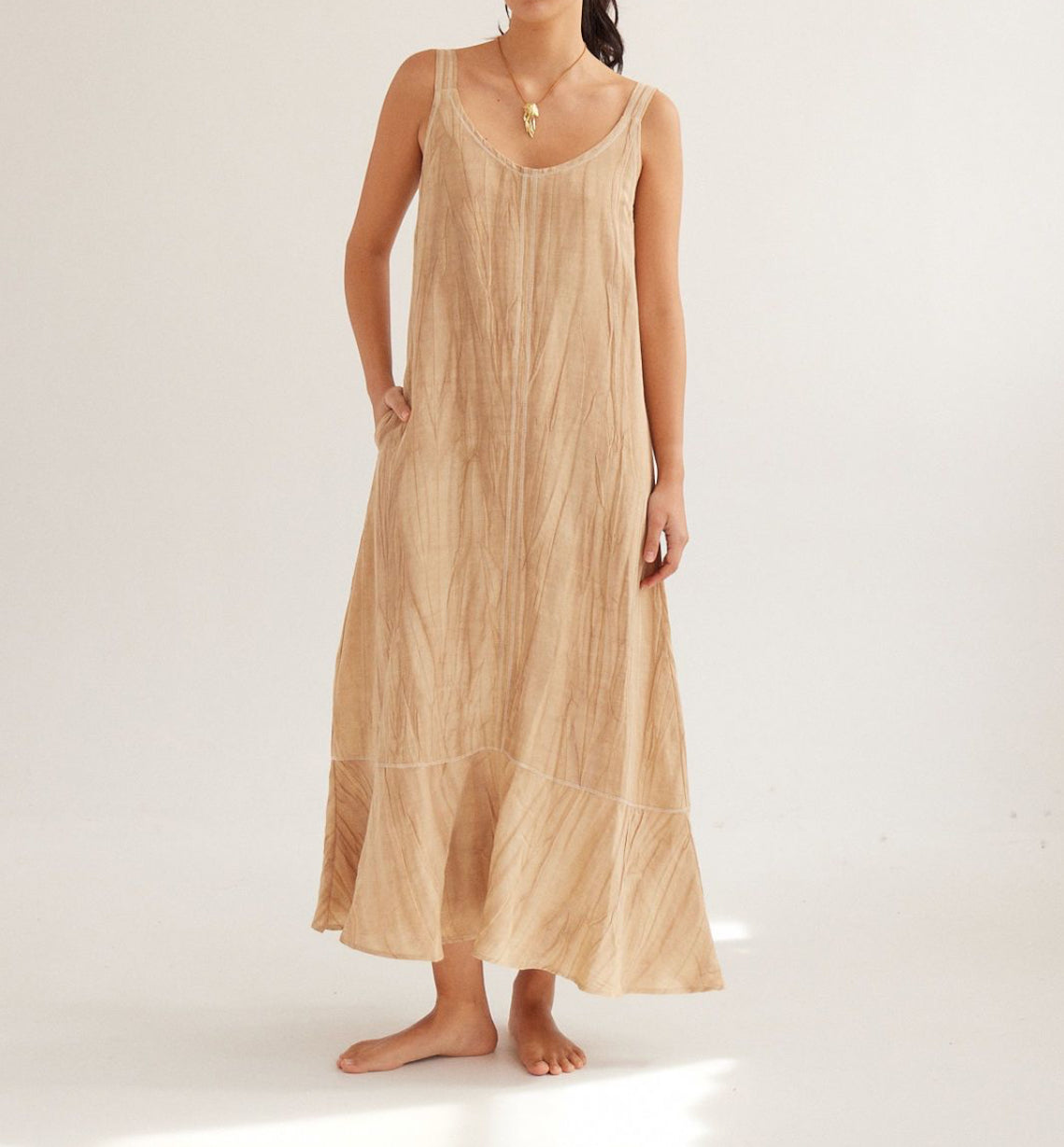 Margara Shaw Kita Batick Dress - Beige