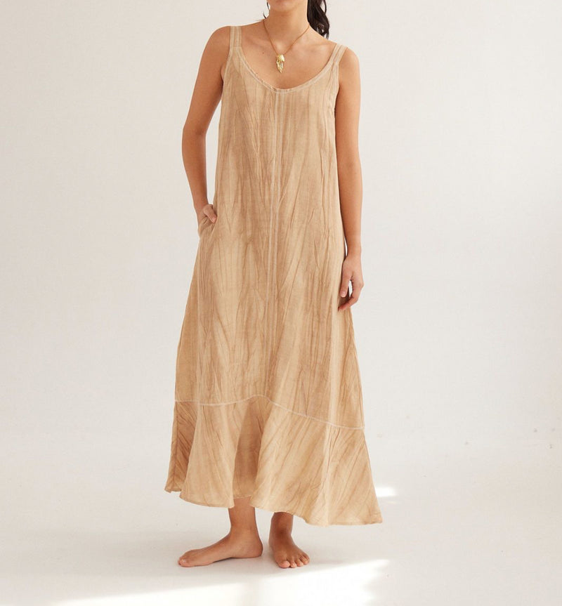 Margara Shaw Kita Batick Dress - Beige