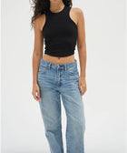 LNA Detra Ribbed Tank - Black
