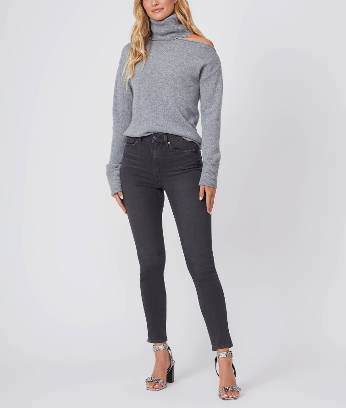 Paige Raundi Sweater – Heather Grey