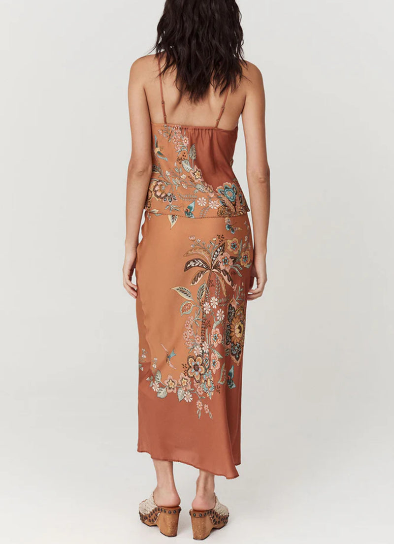 SPELL Mojave Lily Bias Skirt - Amber