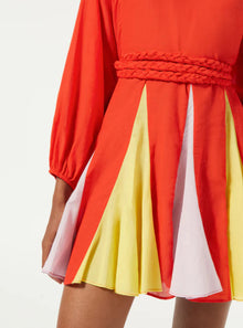 RHODE Ella Dress - Electric Red Colorblock