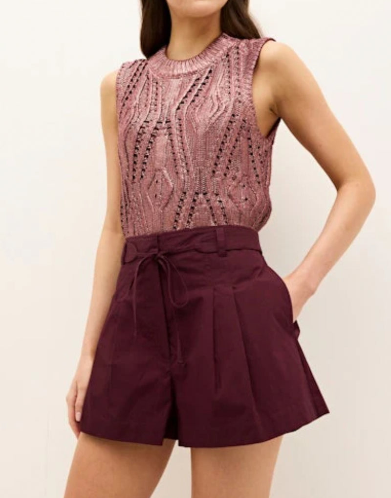 Marie Oliver Lander Short - Burgundy