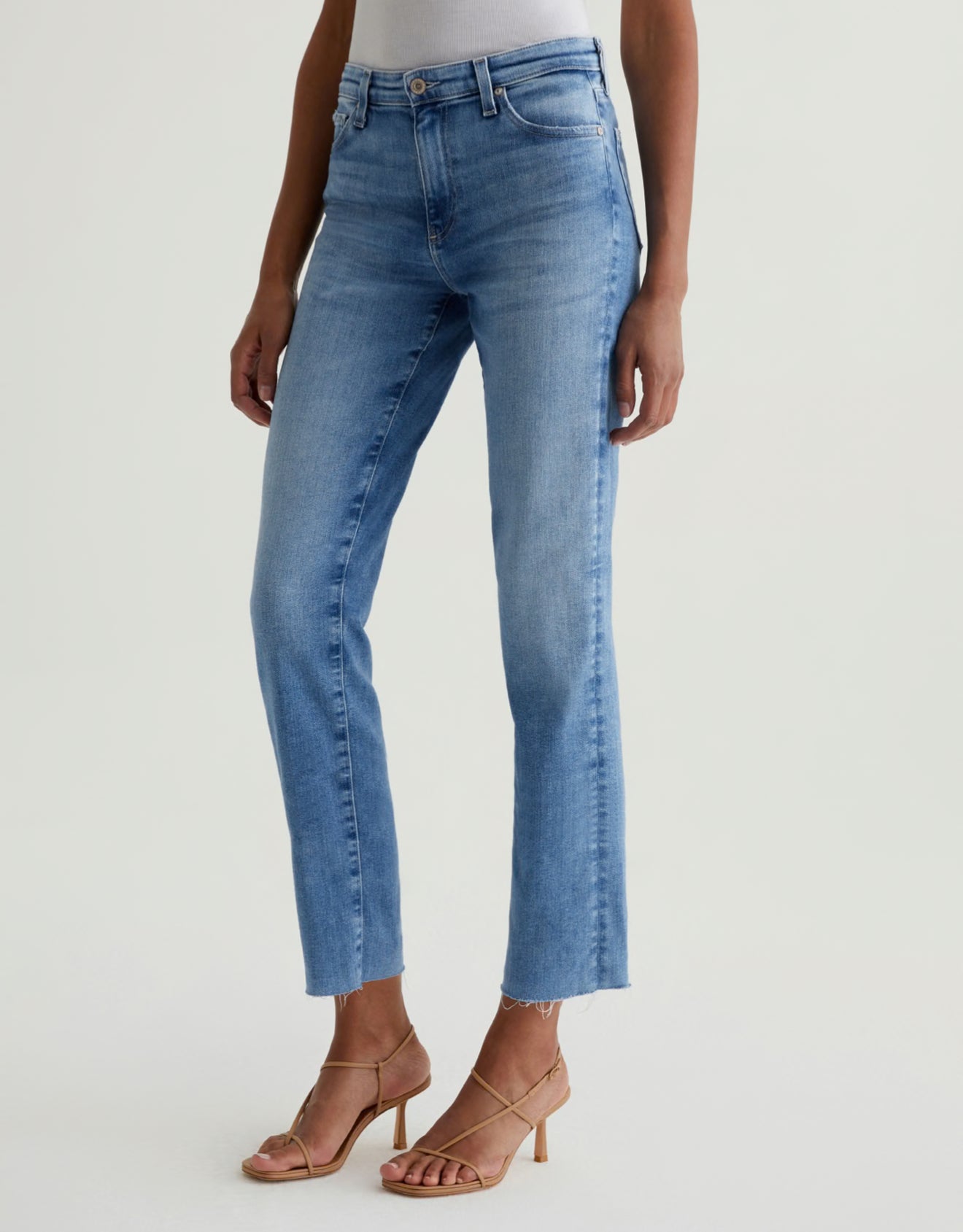 AG Jeans Mari Crop Mid-Rise Slim Straight - Central Coast