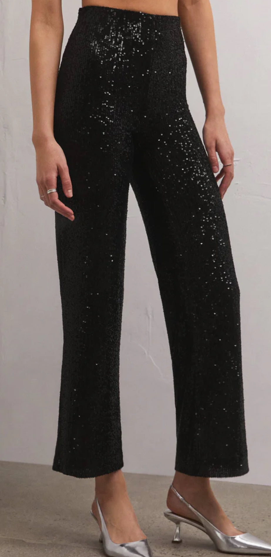 Z Supply Skylar Sequin Pants - Black