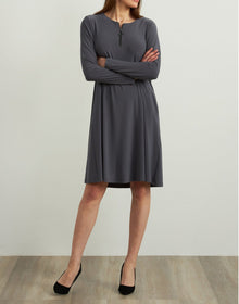 Joseph Ribkoff Fit & Flare Dress - Granite