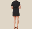 Monrow Knit Wrap Dress - Black