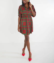 Emily McCarthy Palmer Dress - Tartan Cheetah