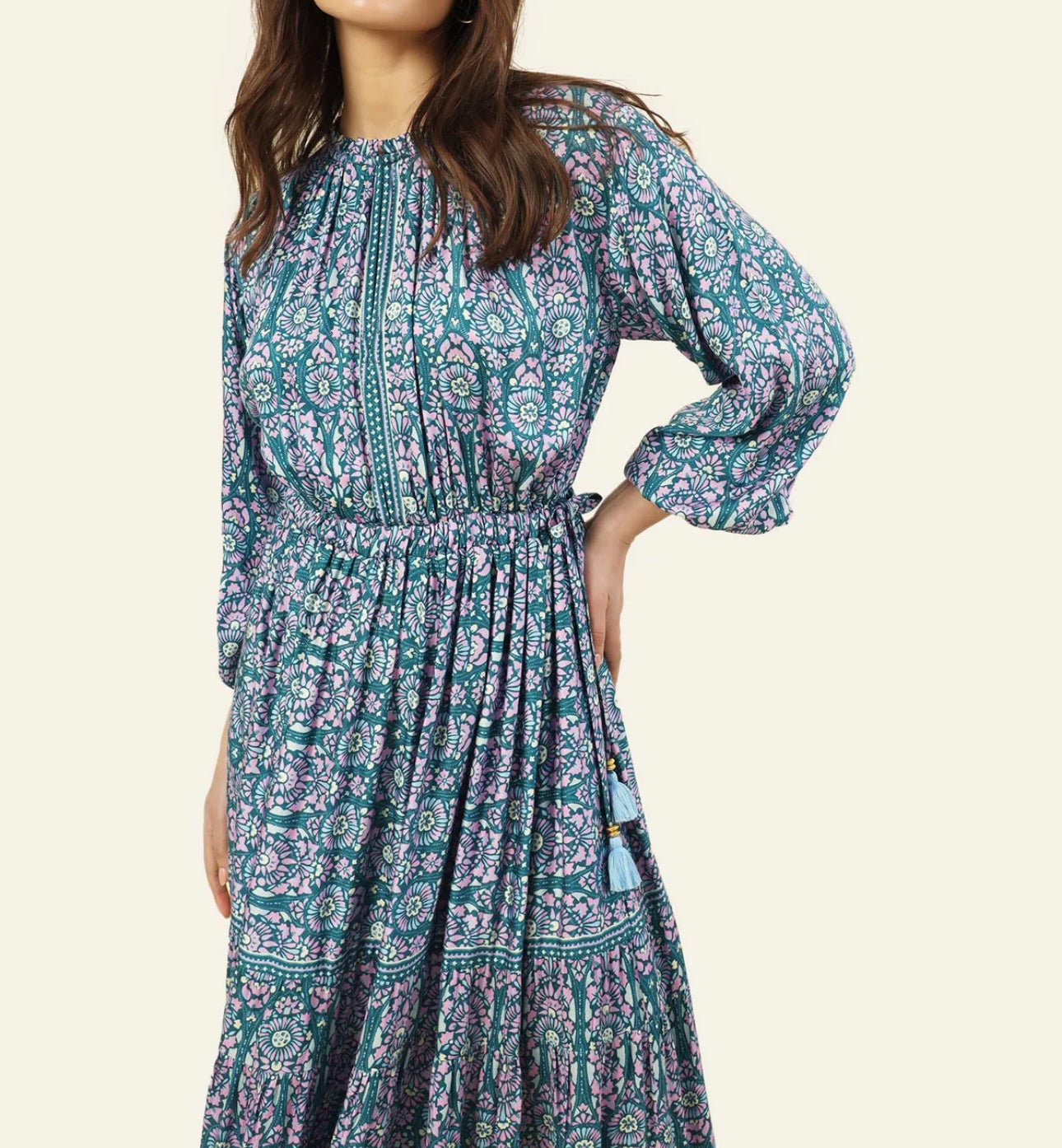 Omika Nina Midi Dress - Malia Teal