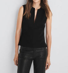 rag & bone Sonia Sleeveless Crepe Top - Black
