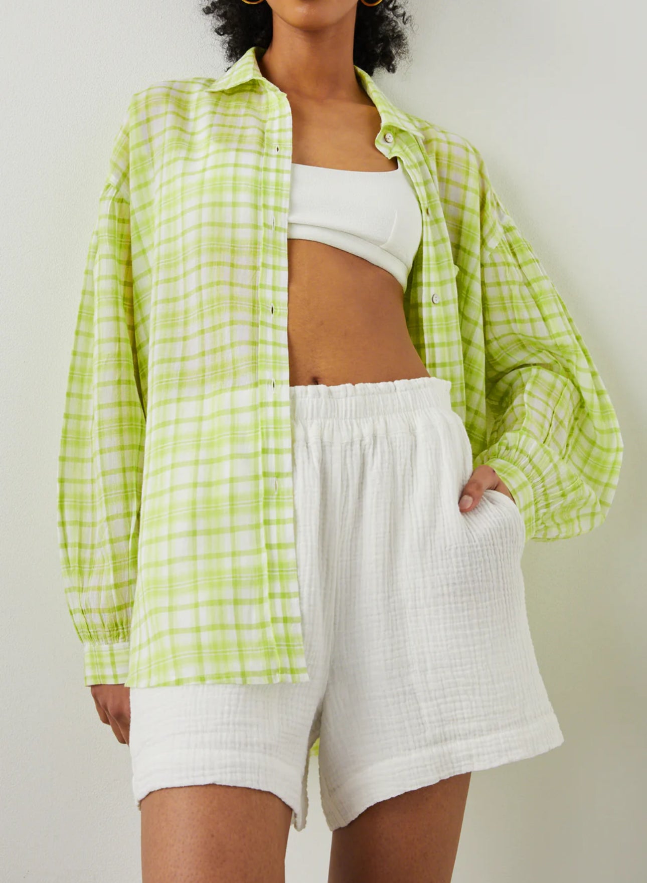 Rails Janae Shirt - Lime Plaid