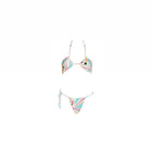 Monica Hansen Vintage Chic Halter Top - Pink Abstract Print