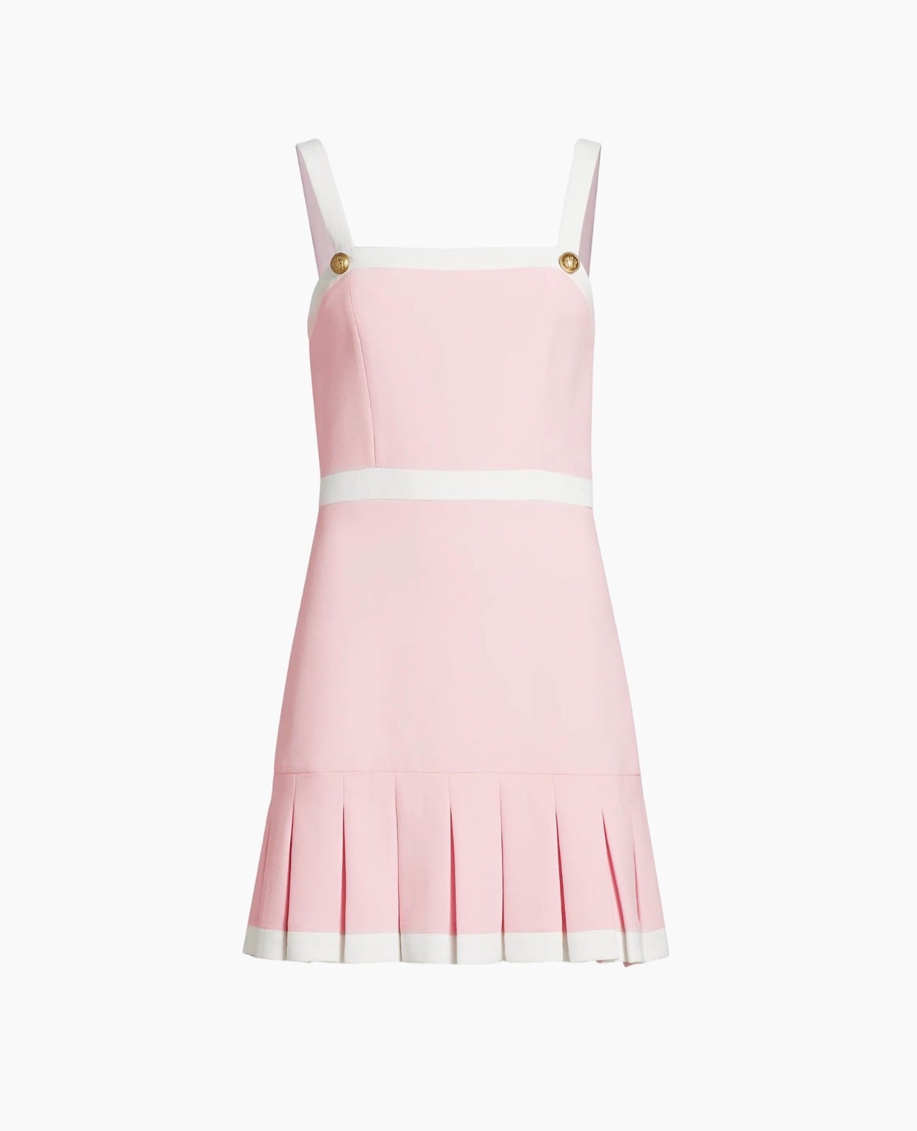alice + olivia Clarine Pleated Minidress - Shell Pink