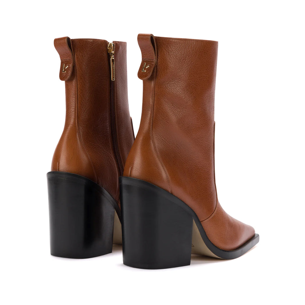 Larroude James Boot - Mocca Leather