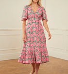 Pink City Prints Jemima Dress - Bubblegum Rose