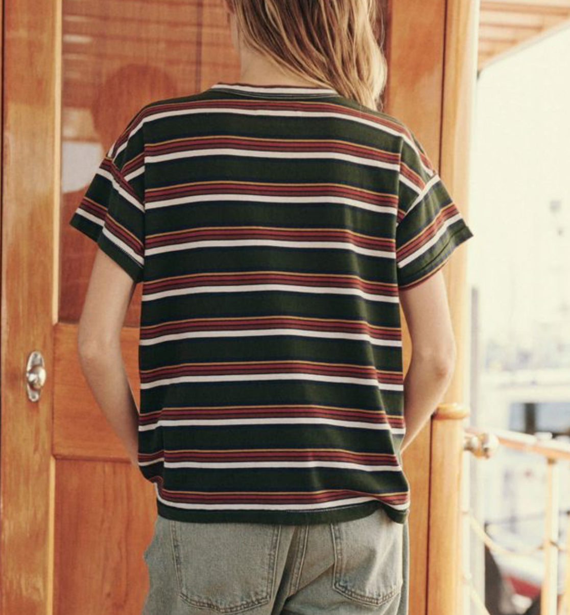 The Great. The Boxy Striped Crew Boardwalk Stripe