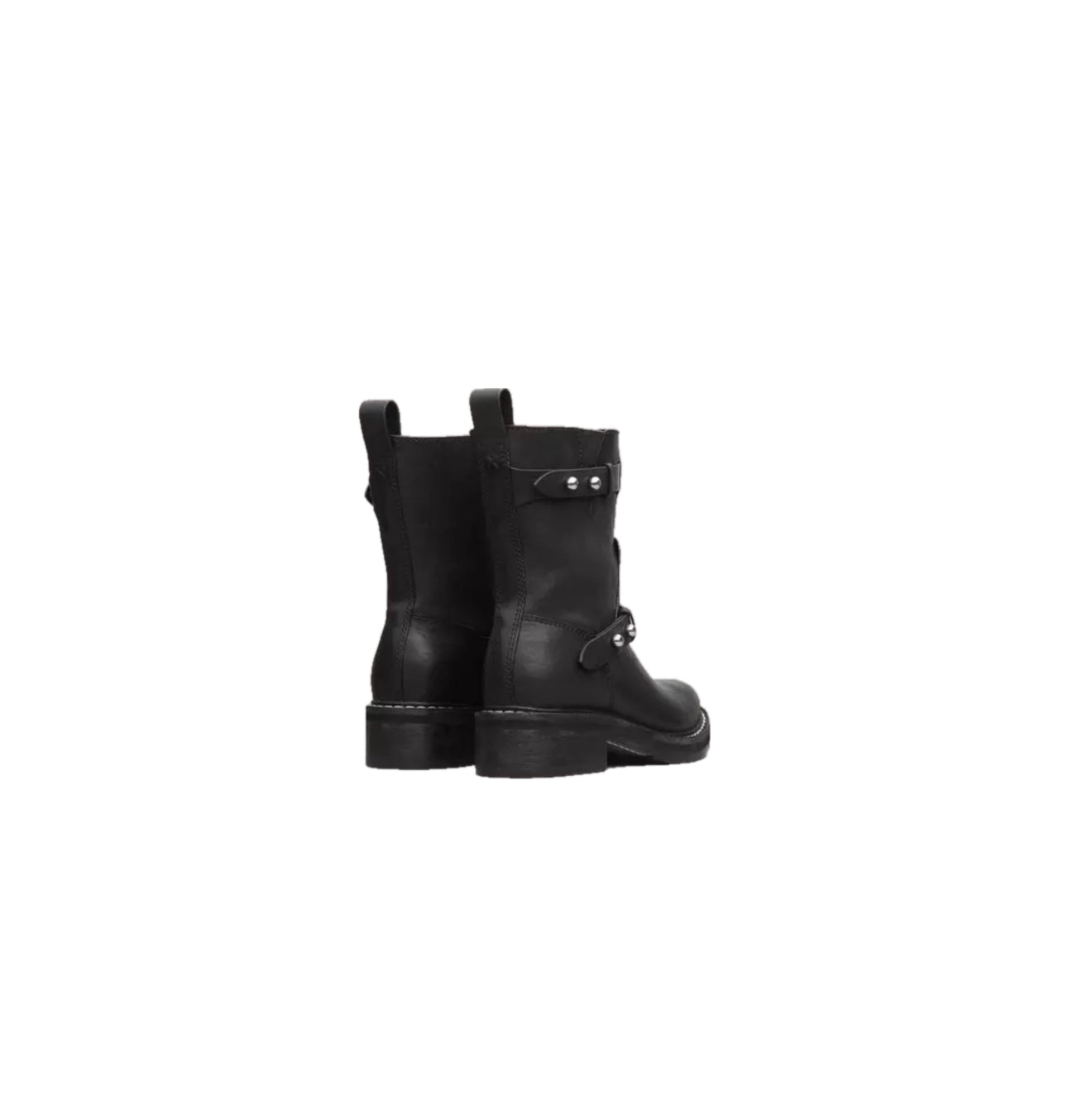 rag & bone RB Leather Moto Boots - Black