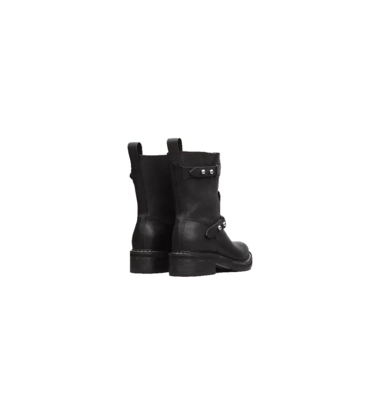 rag & bone RB Leather Moto Boots - Black