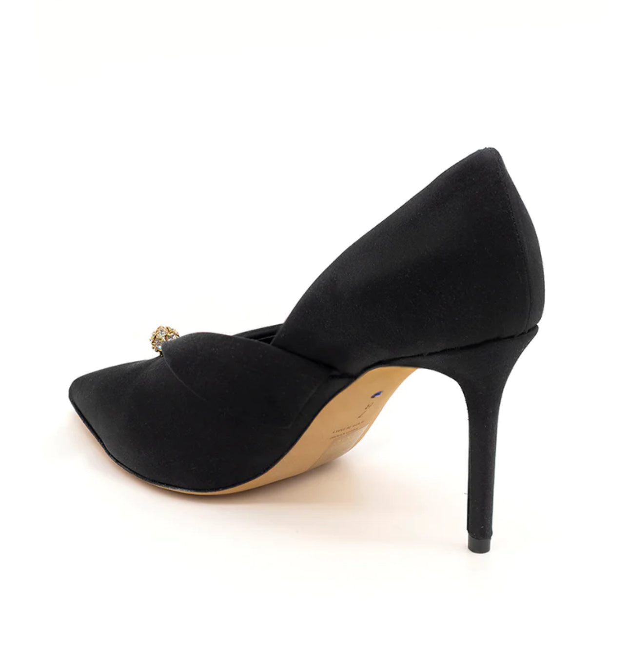 Something Bleu Selah Pointed Toe Pump - Black Satin