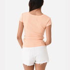 Lima Scoop Neck Tee - Cantaloupe