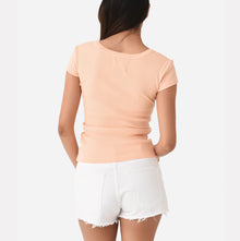 Lima Scoop Neck Tee - Cantaloupe