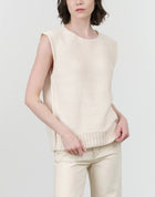 NSF Catalina Sleeveless Sweater Top - Soft White