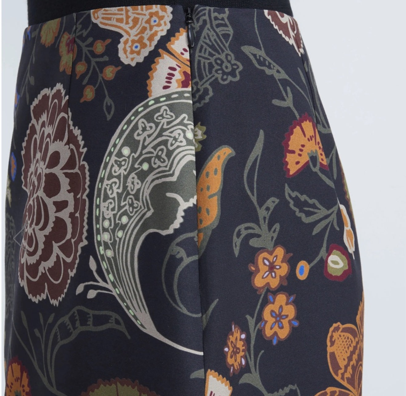 Lafayette 148 Bohemia Bloom Mini Skirt - Black