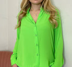 Vilagallo Isabella Button Up Shirt - Lime Green