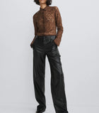 rag & bone Sid Faux Leather Carpenter Pant - Black