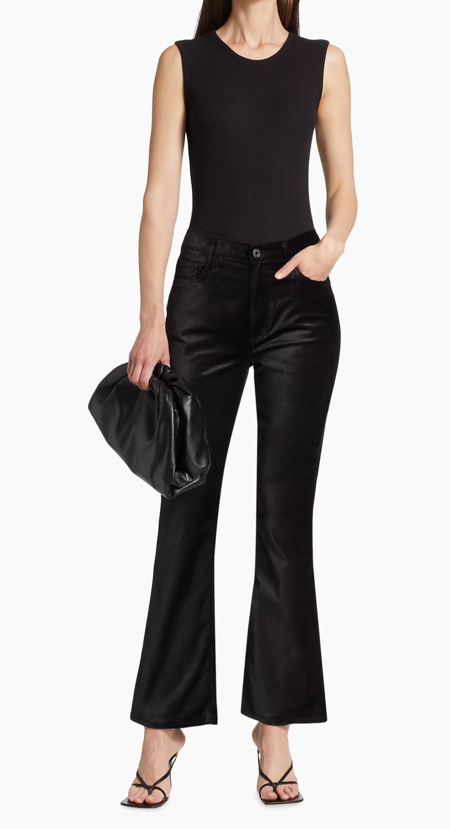 Agolde Nico Velvet Boot Cut Trousers - Beetle