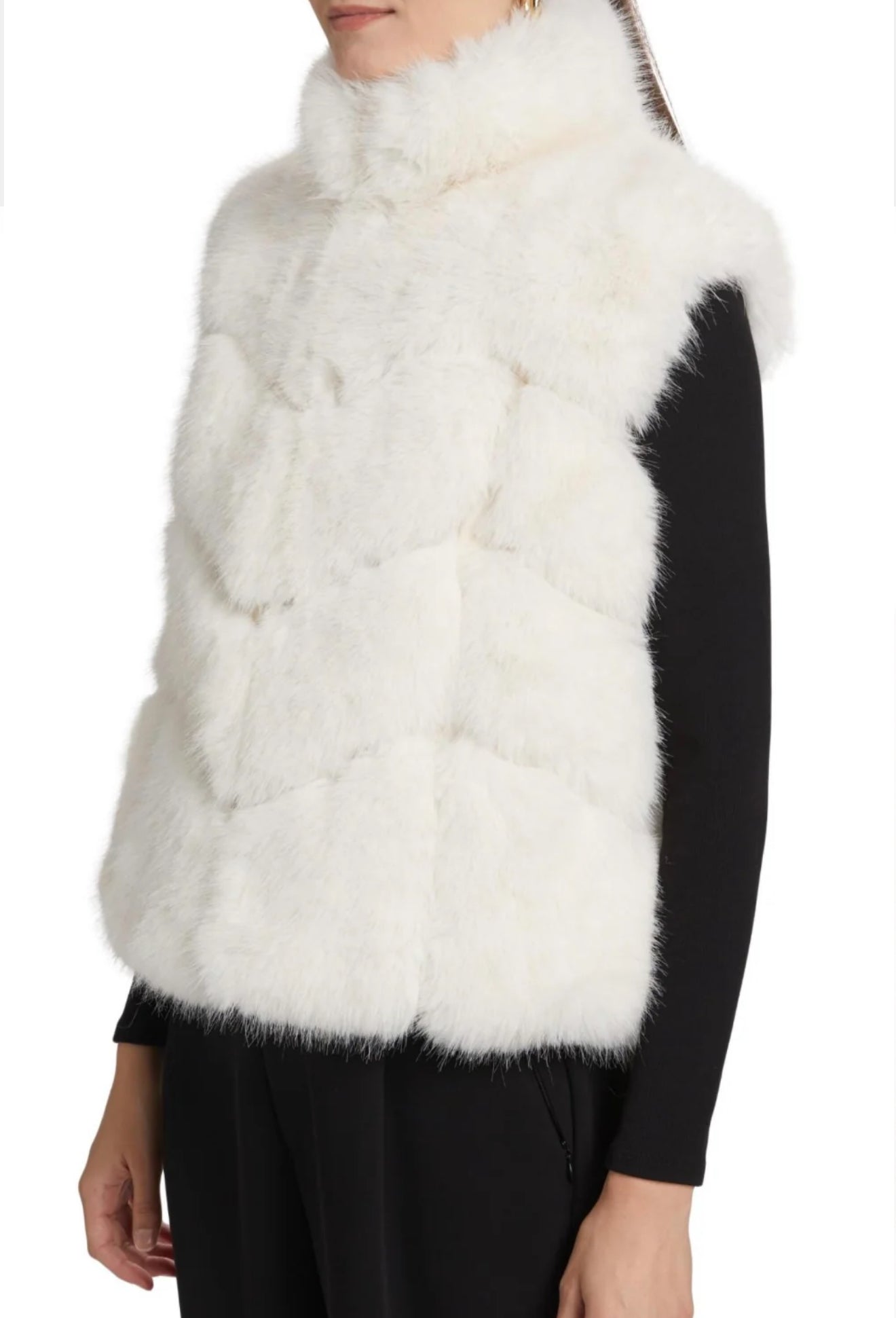 Generation Love Rosario Faux Fur Vest - White