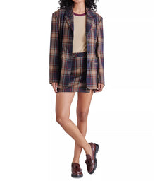 Steve Madden The Frida Blazer - Navy Plaid