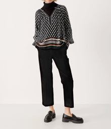 Part Two Ketta Blouse - Black Border Print