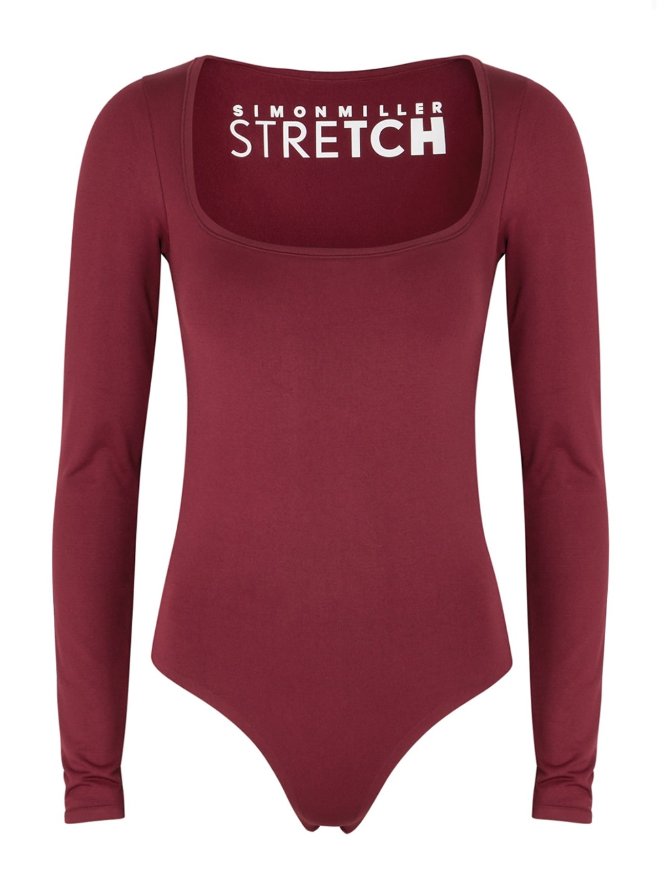 Simon Miller Rohe Stretch Nylon Bodysuit - Burgundy