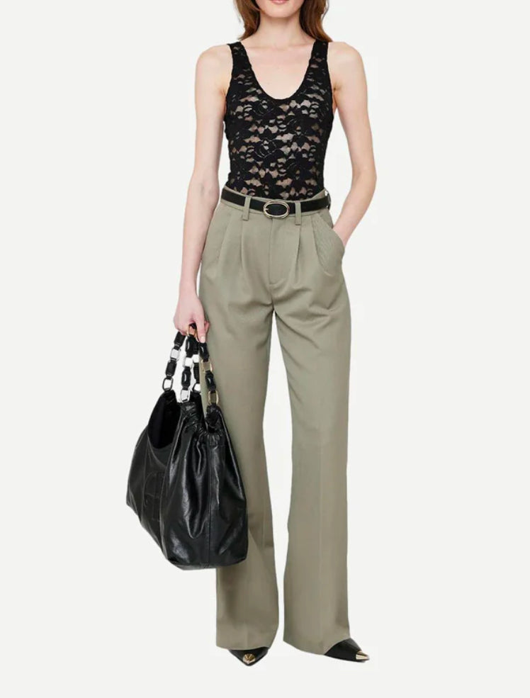 Anine Bing Carrie Trousers - Green Khaki