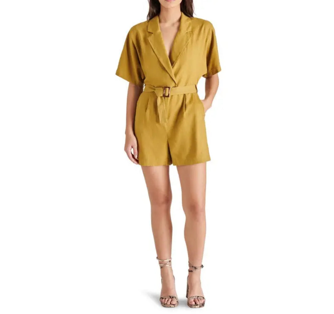 Steve Madden Honor Romper - Green Moss