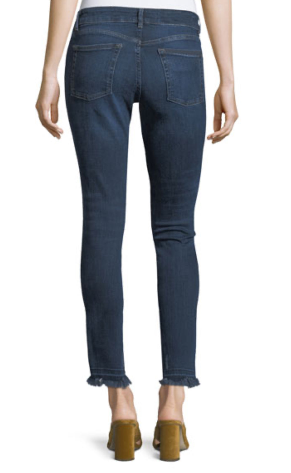 DL1961 Margaux Instasculpt Ankle Skinny Jeans w/ Frayed Hem - Harlow