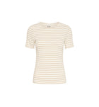 ICHI Cella Stripe T-Shirt - Oatmeal