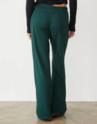 Monrow Softfleece Straight Leg Vintage Sweat - Evergreen