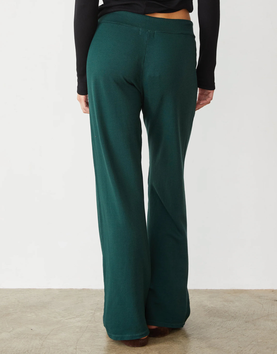 Monrow Softfleece Straight Leg Vintage Sweat - Evergreen
