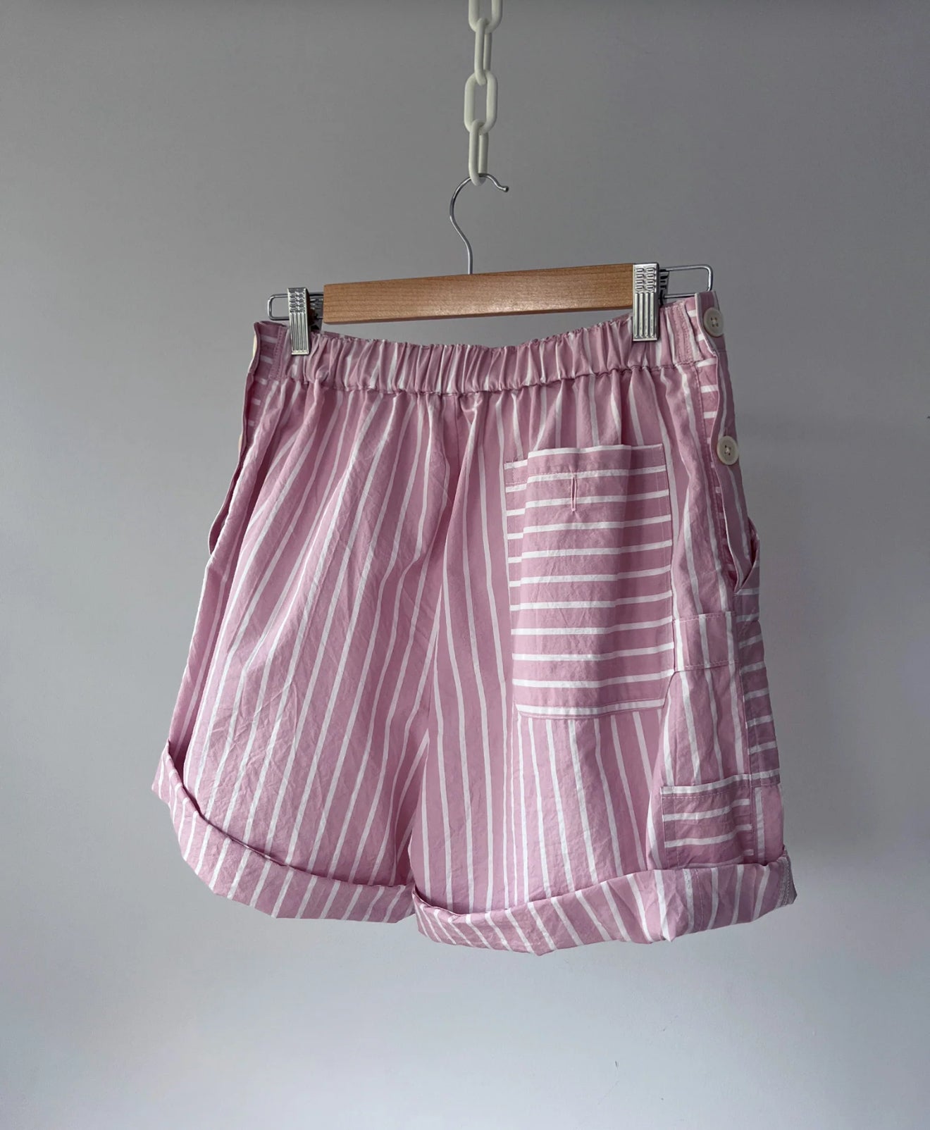 Heather Harlan Work Short - Pink/White Stripe