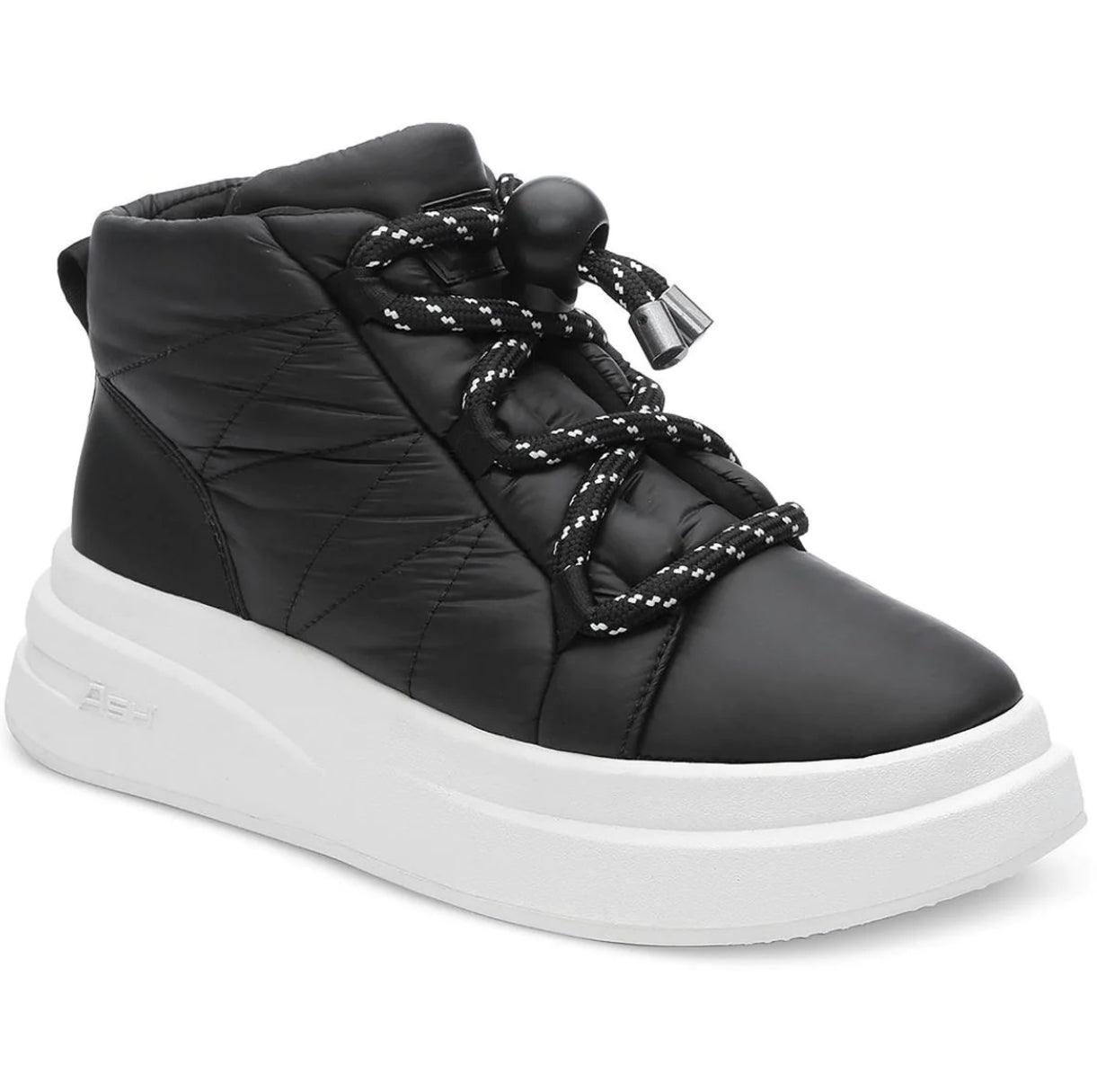 ASH Igloo Puffy High Top Platform Sneakers - Black