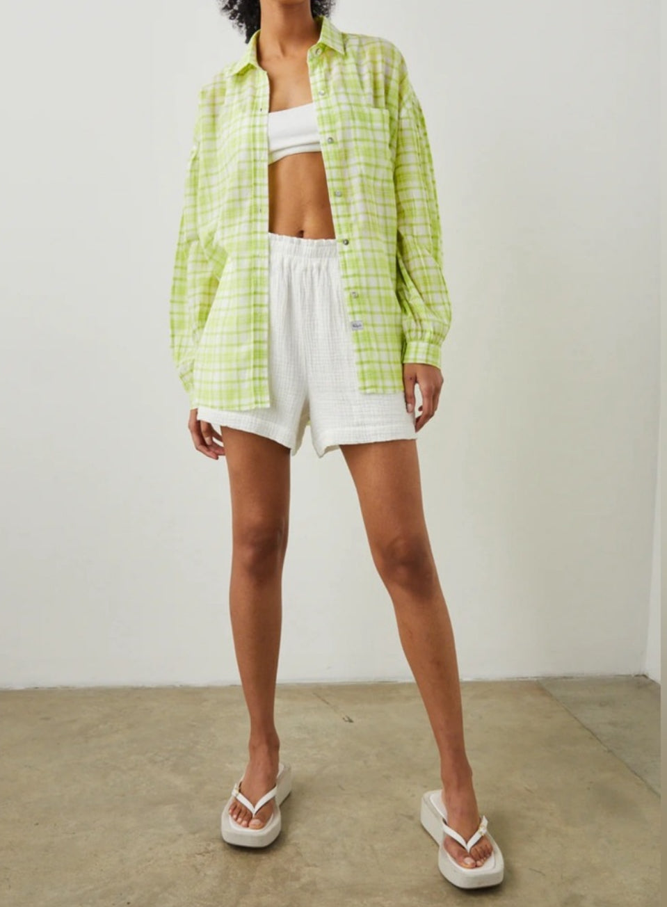 Rails Janae Shirt - Lime Plaid