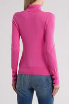 L'Agence Flora Turtleneck Sweater - Dragon Fruit/ Black