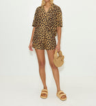 Simon Miller Bia Linen Camp Shirt - Cheetah