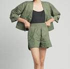 Ragdoll LA Cropped Liner Jacket - Army Green
