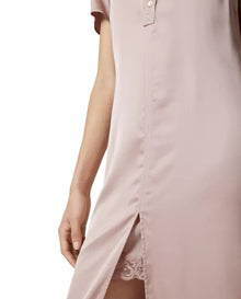 PINKO Washed Satin Polo Dress - Zephyr Pink