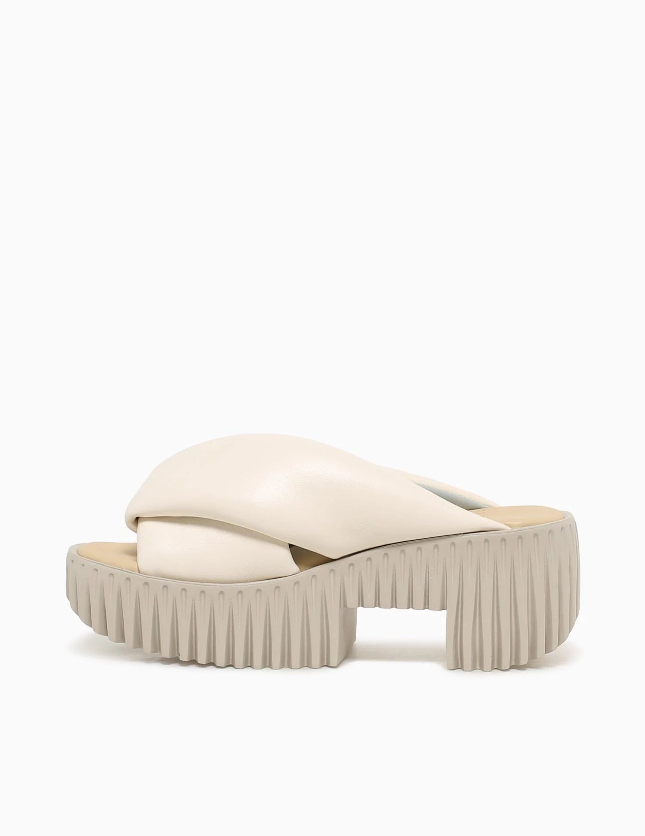 4CCCCEES Plia Anda Leather Platform - Ivory