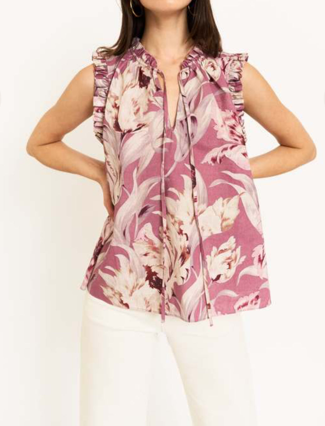 Christy Lynn Nora Top - Calla Lilly Pink