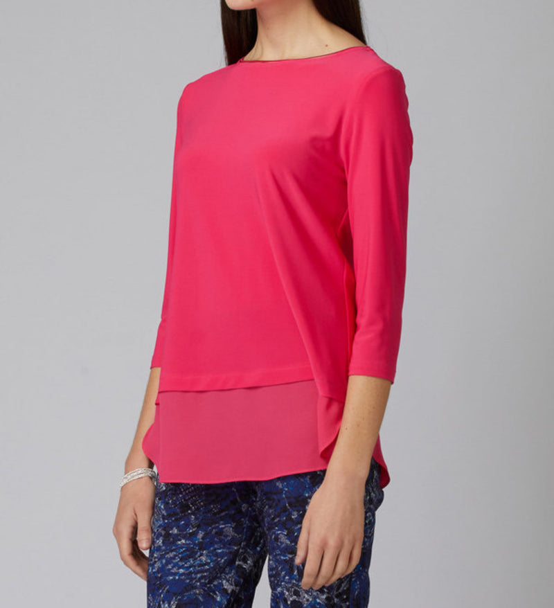 Joseph Ribkoff Hyper Pink Top